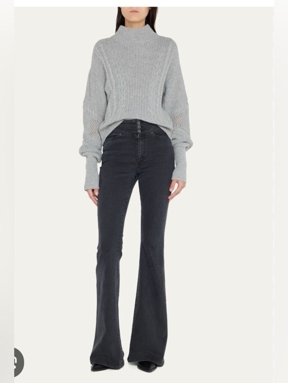 Veronica Beard Beverly Mid-Rise Skinny-Flare Jean